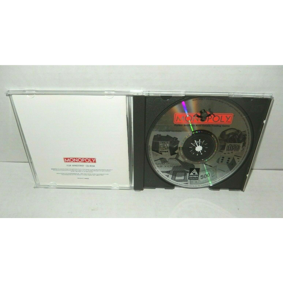 Vintage 1996 Monopoly CD ROM Big Box PC Collector Video Game Windows - Picture 5 of 7